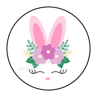 10cm Auto-Aufkleber Sticker Decal Laptop Farbe Floral Bunny Face Easter R860