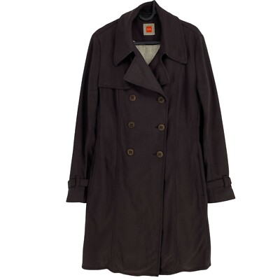 HUGO BOSS Brauner Wollmischung Mantel Jacke Größe It 40 UK US