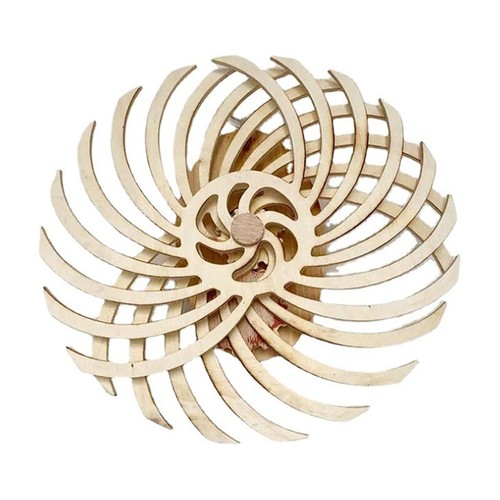 Handmade Retro Kinetic Sculpture Moving Kinetic Wall Art Wooden Windmill Decor - Picture 11 of 15