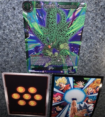 Dragon Ball Super XD3-02 ST Cell, Genetic Consumption HOLO ST-RARE CARD +2EXTRAS