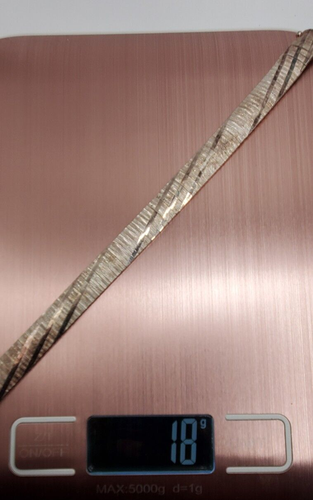 7.5" Milor Italy 925 sterling silver 18 gram Etched Bracelet fine jewelry - Picture 2 of 11