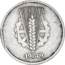 #1030593 M&uuml;nze, GERMAN-DEMOCRATIC REPUBLIC, 10 Pfennig, 1949, Berlin, S, Alumi