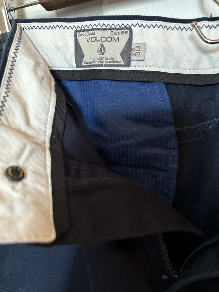 Volcom Chino Shorts Mens 30 True To This Slash Pockets Navy Blue - Image 3 of 3