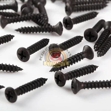Phillips Oval Head Black Oxide Sheet Metal Screws #8 x 1''Qty500