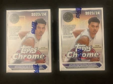 2023 Topps Chrome Basketball Factory Sealed 7 Pack Blaster 2 Box Lot