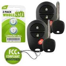 2 Replacement For 2005 2006 2007 2008 2009 2010 Toyota Tacoma Key + Fob