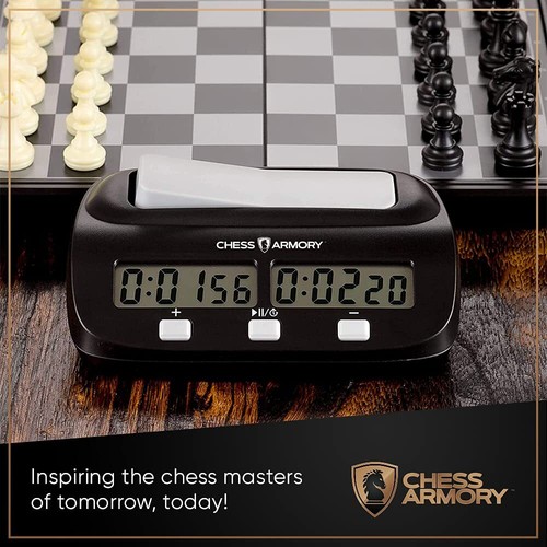 Chess Armory Digital Chess Clock - Portable Timer with Tournament and Bonus ... - Picture 4 of 7