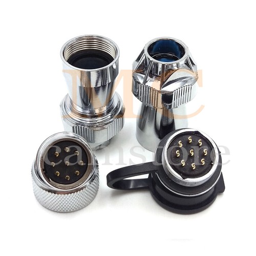 WS20 9pin Center Docking Waterproof Aviation Connector Circular Plug & Socket 5A - Picture 6 of 8