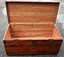 antique vintage rolling wood cedar chest trunk brass hasp 48" 1921 orig. receipt