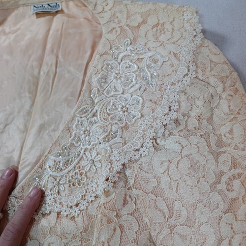 Vintage Nah Nah Collection Jacke 10 rosa Perlen Pailletten bestickt Kunstperlen - Bild 11 von 21