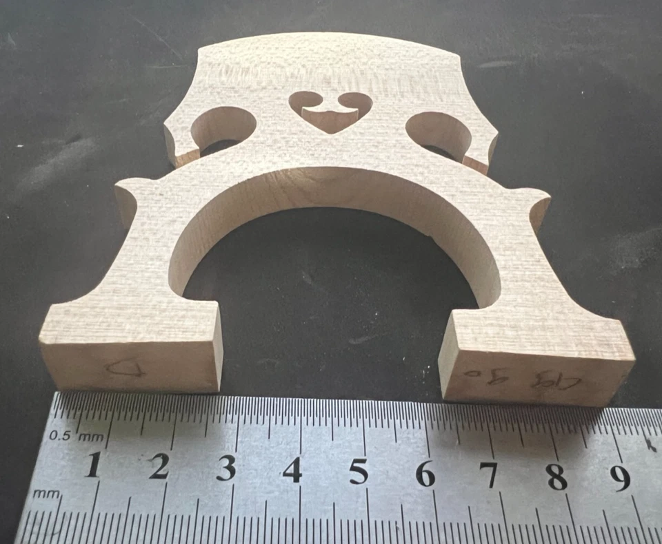 New Despiau Superieur Cello Bridge 4/4 Size French Style(Unfitted) - Image 3 of 4