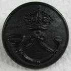 British Army:"KING'S ROYAL RIFLE CORPS BLACK HORN BUTTON" (Large, 23mm, WW2 Era)