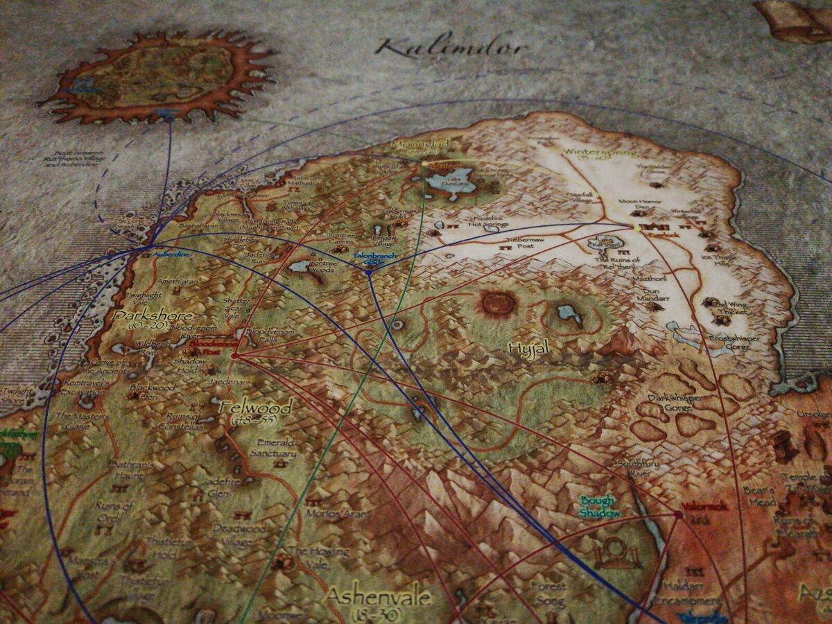 World of Warcraft Vanilla Azeroth World Map High Quality A3 