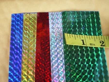 10 PCS. HOLOGRAPHIC FISHING LURE TAPE 2" X 6"/FLASHER PRISM 5 COLORS 2 EACH