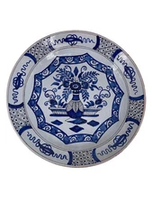 Desvres Style Delft Monogrammed AK Earthenware Compote Maker