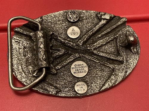 1984 Bergamot Brass Works belt buckle, dart board game - Picture 2 of 2