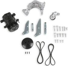 HOLLEY LOW LS DRIVE SYSTEM ACCESSORY DRIVE KIT,BLACK,PASSENGER,A/C,SANDEN SD7