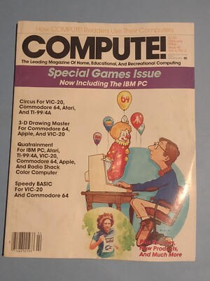 Compute Feb 1984 Issue 45 Vol 6 No 2 Vtg Computer Magazine USA Special Games