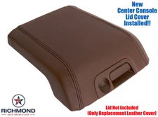 2015 2016 Ford F250 Platinum Edition -Leather Center Console Lid Cover, Brown
