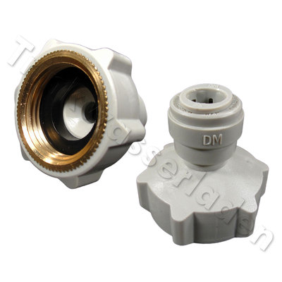 Adapter Anschluss 3/4'' IG auf 1/4'' Schlauch QC - Kühlschrankanschluss Eckventil