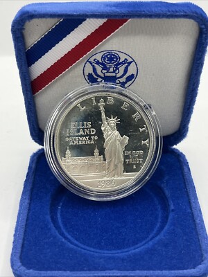 1986 United States Liberty Ellis Island Silver Dollar Clad Coin | eBay
