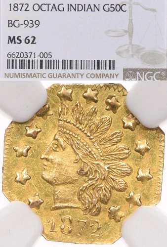 Photo of a 1872 California Fractional Gold from an eBay listing that sold on Jul 8, 2026