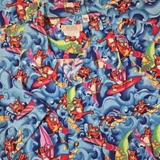 Vintage 70s 80s Princeton Reunion Shirt Medium Tigers Windsurfing Print Hawaiian