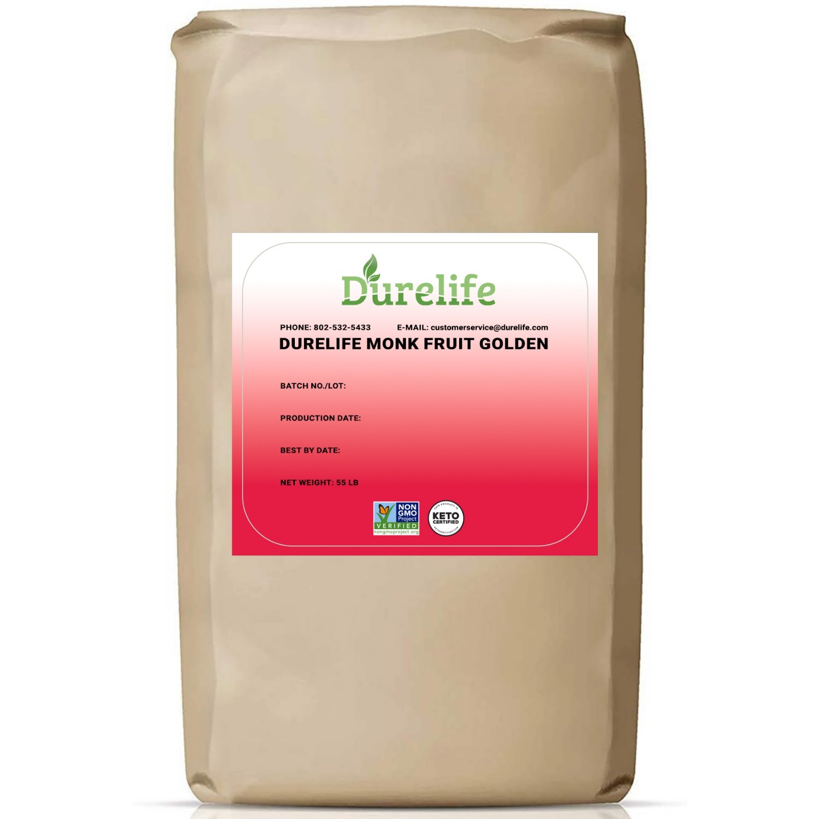 Durelife Golden Monk Fruit Sweetener, Golden - 55 lb