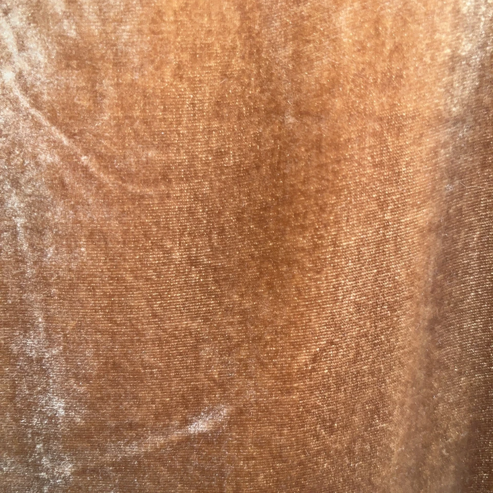 Garnet Hill Women's Velvet Skirt Sz Medium Acorn Color Lined With Stretch Waist - Image 3 of 4