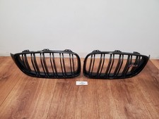  15-18 Oem Bmw F80 M3 Front Upper Bumper Kidney Grilles Gloss Black Set 