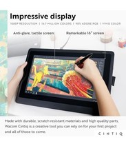 Wacom Cintiq DTK1660K0A 16in Creative Pen Display - Black