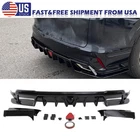 For Honda CR-V CRV 2023-2026 LED Glossy Black Rear Bumper Diffuser Lip Spoiler