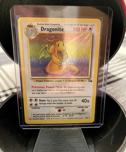 New ListingDragonite 4/62 Fossil Holo Holographic Rare Vintage WOTC 1999 Pokémon LP