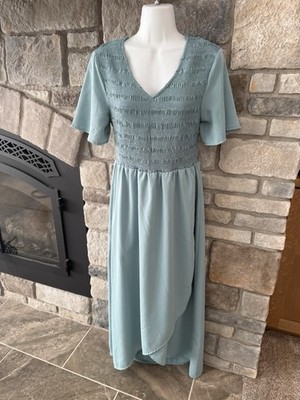 knee length dresses for ladies Krysta Smocked Midi Dress