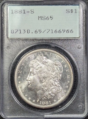1881-S Morgan Dollar $1 PCGS MS65 OGH RATTLER - Old Glory C&C Weekly 1c Auction!