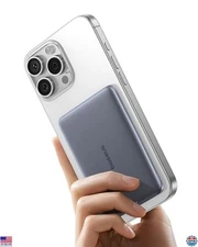 Ultra Slim 5000mAh Power Bank, MagSafe Portable Charger, Wireless Fast Charge