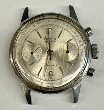 Gruen Precision 2-Register Chronograph Ref 770R (?) Watch As Is Not Working