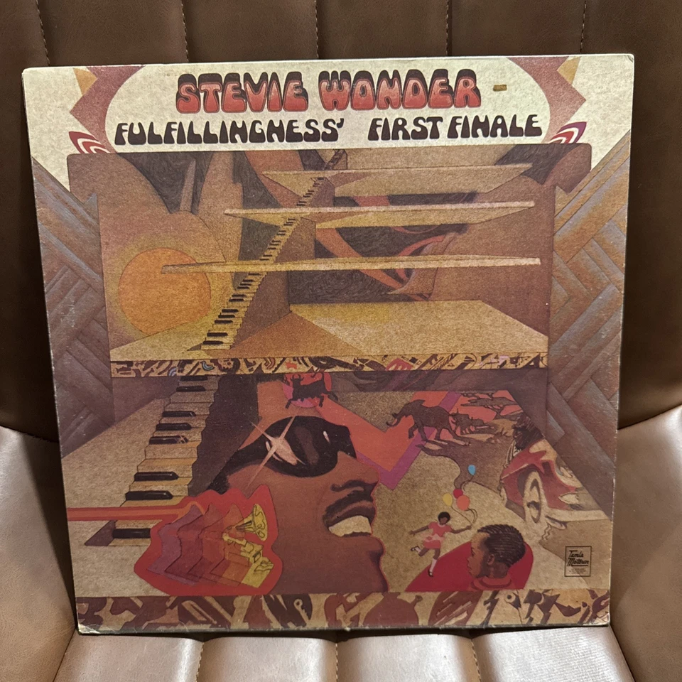 STEVIE WONDER, FULFILLING NESS FIRST FINALE GATEFOLD TAMLA VINYL LP - Image 2 of 4