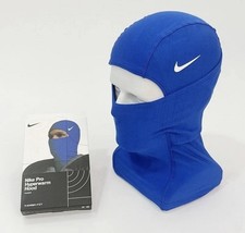 Nike Pro Hyperwarm Hood Therma-FIT Blue Balaclava Stretch Winter Sports Football