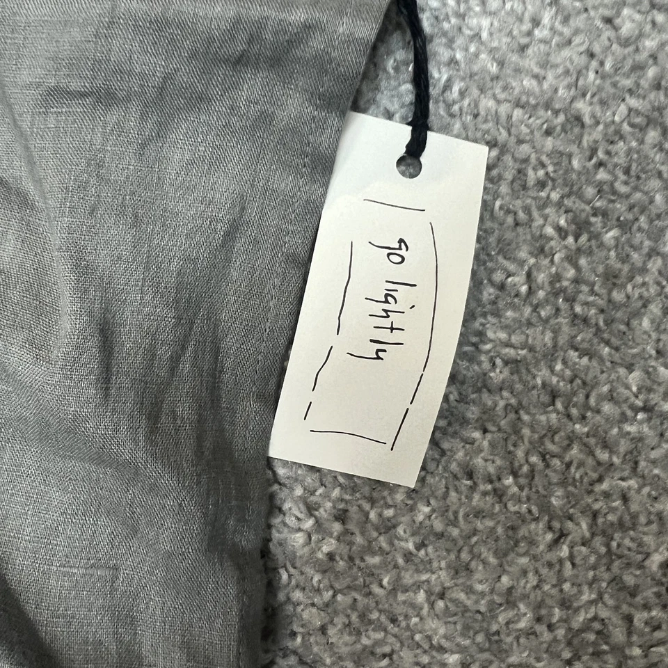 Go Lightly Kimono Cardigan Womens One Size Gray 100% Linen Open Front Made USA - Image 4 of 4