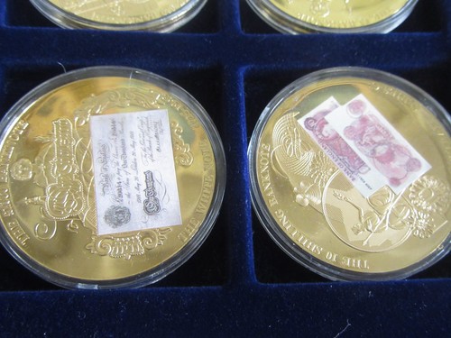 12 commemorative gold British Bank notes coins full set - Picture 15 of 22