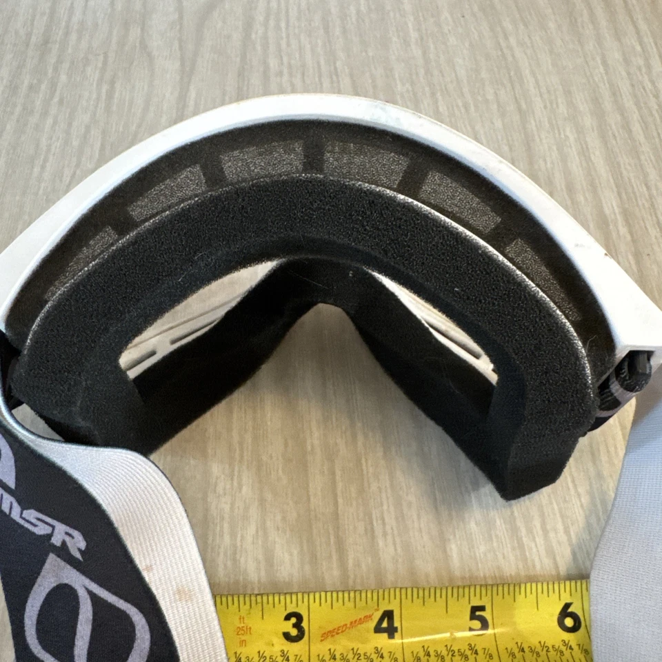 Gafas MSR blancas MX correa ajustable ventilada en la parte superior lente transparente uso ligero 1482 Foto 2 de 4