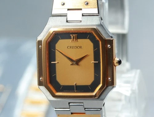 Vintage 1985 Near MINT Seiko Credor 8420-5360 Gold 18K 14K Quartz Women's JAPAN