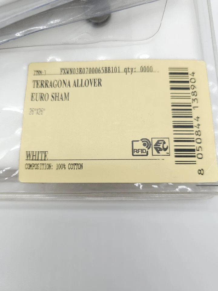 Frette Terragona Allover Euro наволочки белый набор из 2 наволочек новый JG025039 - Изображение 2 из 4