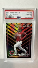 2024 Topps Update Elly De La Cruz RC Holiday Rookie #US350 Reds PSA 10