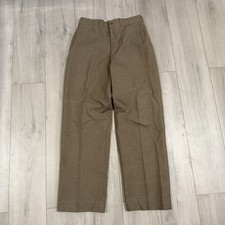 WW2 US Wool Serge Trousers Pants Special 18oz Gas Flap Button Fly 32  Drop Loop