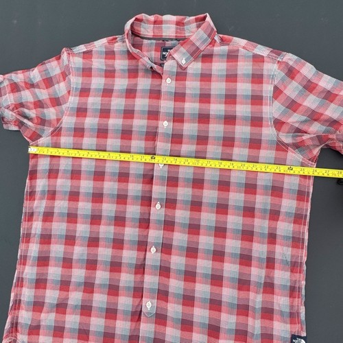 The North Face Shirt Mens XXL 2XL Red Plaid Short Sleeve Button Up Casual Nylon - Picture 5 of 12