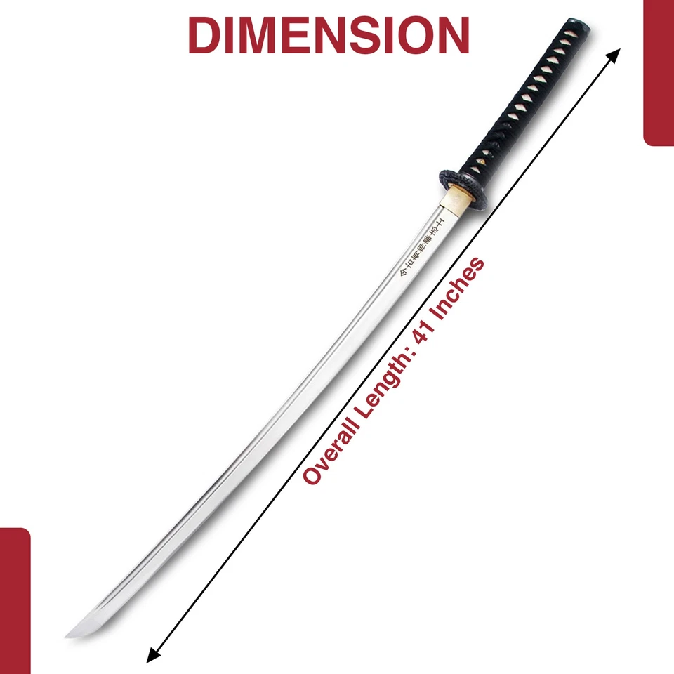 Réplica japonesa Last Samurai Katana 1060 hoja afilada de acero al carbono forjada a mano Foto 2 de 4