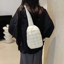 Womens Puffer Quilted Sling Bag Puffy Small Crossbody Purse Shoulder Bag Fashion