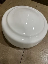 Rejuvenation white SHADE  15" diam 6" tall 8" fitter required milk glass